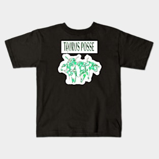 Taurus Posse Emerald Herd - Banner - Double-sided Kids T-Shirt